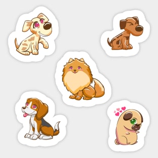 Dog stickers pack-8 Sticker